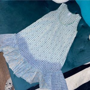 Pastel blue polka dot Tunic Top or tank dress